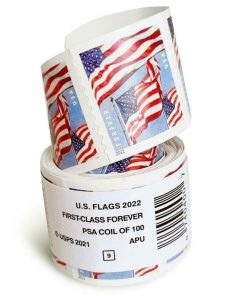Forever Stamps 2022 U.S Flag Stamps Coil of 100 PCS/Roll