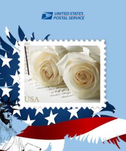 Forever Stamps Wedding Roses Commemorative 2011 Stamps Coil of 100 PCS/Roll