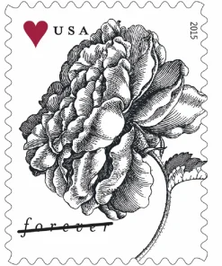 Forever Stamps Vintage Rose 2015 Stamps Coil of 100 PCS/Roll