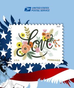 Forever Stamps Love Flourishes 2018 Stamps Coil of 100 PCS/Roll