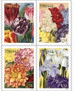 Forever Stamps Botanical Art 2016 Stamps Coil of 100 PCS/Roll