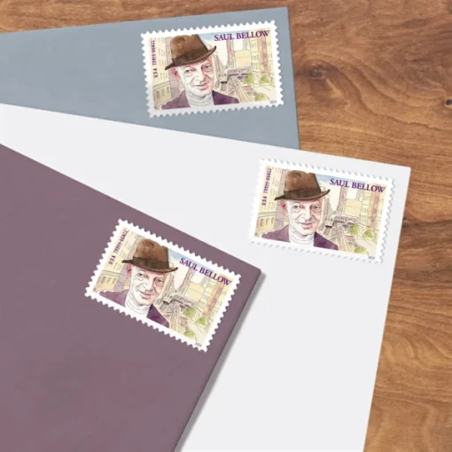 Forever Stamps Literary Arts: Saul Bellow Stamps Coil of 100 PCS/Roll - Image 4