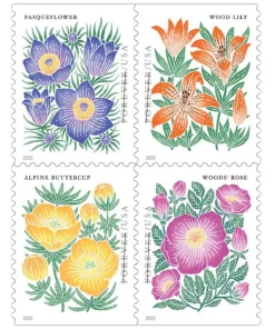 Forever Stamps Mountain Flora 2022 Stamps Coil of 100 PCS/Roll
