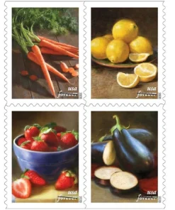 Forever Stamps Fruits and Vegetables 2020 Stamps Coil of 100 PCS/Roll