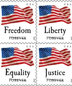 Forever Stamps Four Flags 2012 Stamps Coil of 100 PCS/Roll