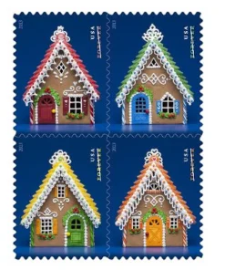 Forever Stamps Gingerbread Houses 2013 Stamps Coil of 100 PCS/Roll