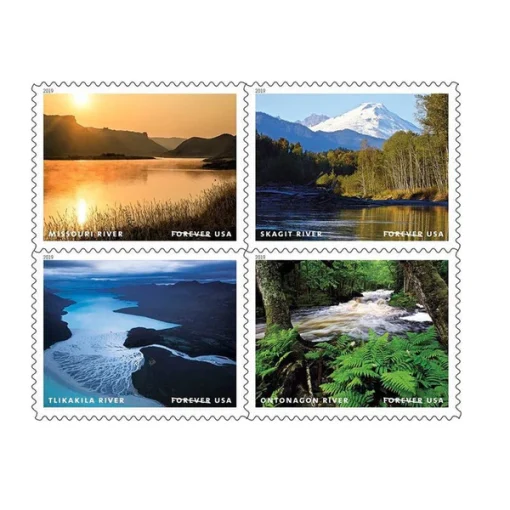 Forever Stamps Wild And Scenic Rivers 2019 Stamps Coil of 100 PCS/Roll