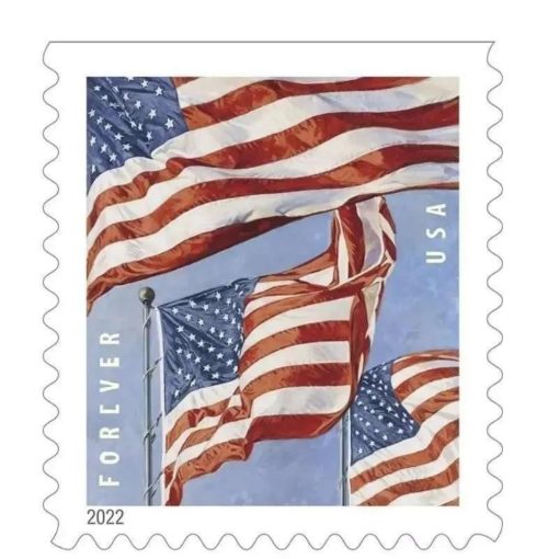 Forever Stamps 2022 U.S Flag Stamps Coil of 100 PCS/Roll - Image 4