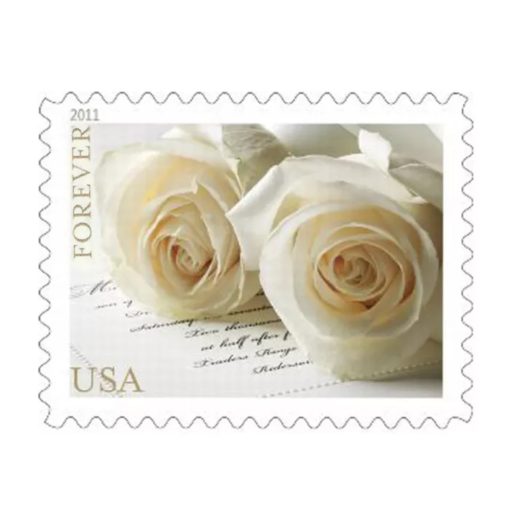 Forever Stamps Wedding Roses Commemorative 2011 Stamps Coil of 100 PCS/Roll - Image 3