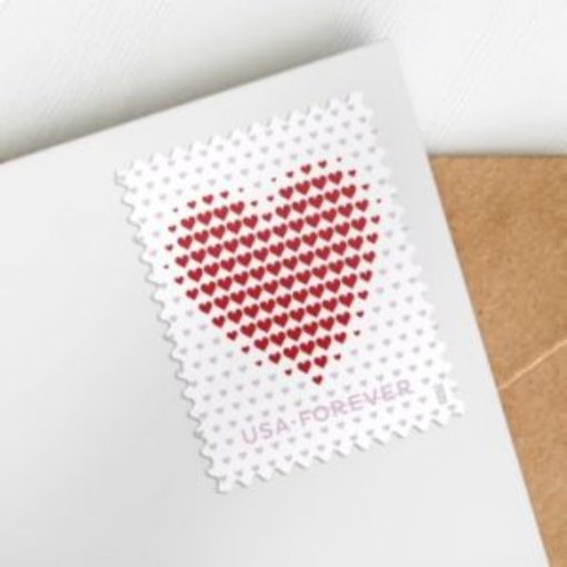 Forever Stamps Made of Hearts 2020 Stamps Coil of 100 PCS/Roll - Image 3