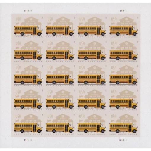 Forever Stamps School Bus 2023 Stamps Coil of 100 PCS/Roll - Image 3