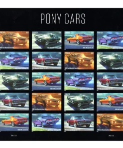 Forever Stamps Pony Cars 2022 Stamps Coil of 100 PCS/Roll