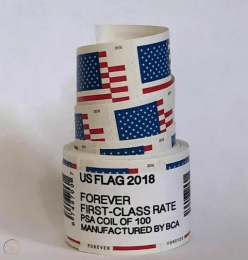 Forever Stamps Flag 2017 - 2023 Stamps Coil of 100 PCS/Roll - Image 6