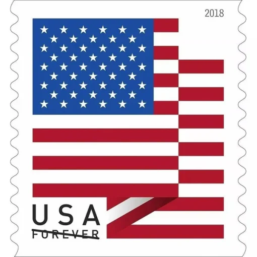 Forever Stamps Flag 2018 Roll Stamps Coil of 100 PCS/Roll