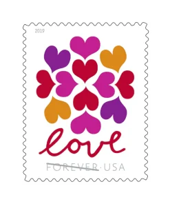 Forever Stamps Hearts Blossom 2019 Stamps Coil of 100 PCS/Roll