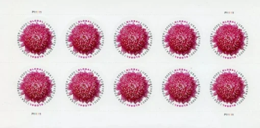 Forever Stamps Global Chrysanthemum 2020 Stamps Coil of 100 PCS/Roll - Image 3