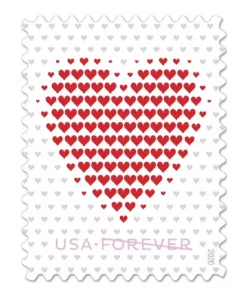 Forever Stamps Made of Hearts 2020 Stamps Coil of 100 PCS/Roll