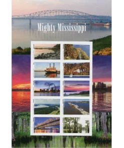 Forever Stamps Mighty Mississippi 2022 Stamps Coil of 100 PCS/Roll