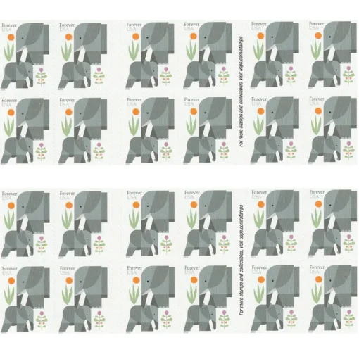 Forever Stamps Elephants 2022 Stamps Coil of 100 PCS/Roll - Image 3