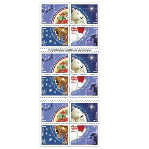 Forever Stamps Christmas Carols 2017 Stamps Coil of 100 PCS/Roll - Image 3