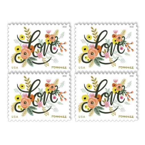 Forever Stamps Love Flourishes 2018 Stamps Coil of 100 PCS/Roll - Image 3