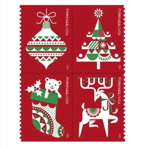 Forever Stamps Holiday Delights 2020 Stamps Coil of 100 PCS/Roll