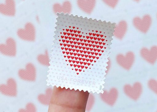 Forever Stamps Made of Hearts 2020 Stamps Coil of 100 PCS/Roll - Image 5