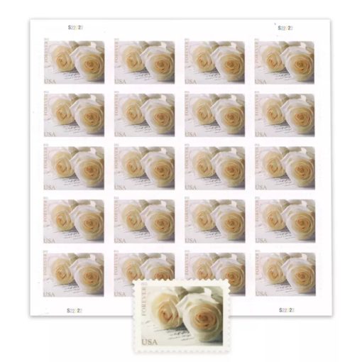 Forever Stamps Wedding Roses Commemorative 2011 Stamps Coil of 100 PCS/Roll - Image 5