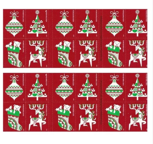 Forever Stamps Holiday Delights 2020 Stamps Coil of 100 PCS/Roll - Image 3