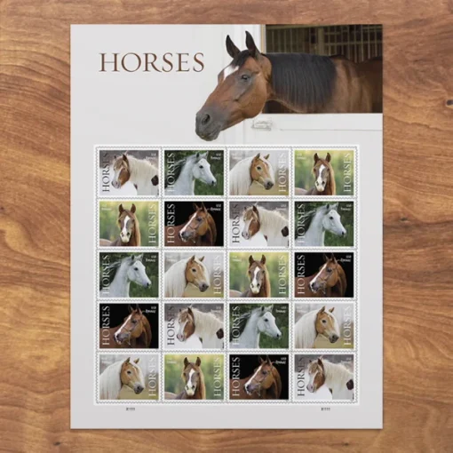 Forever Stamps Horses 2024 Stamps Coil of 100 PCS/Roll