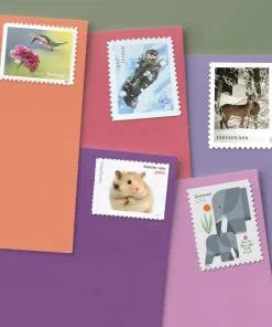 Forever Stamps Animal Bundle Stamps Coil of 100 PCS/Roll