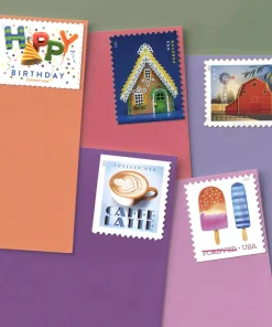 Forever Stamps Art Bundle Stamps Coil of 100 PCS/Roll