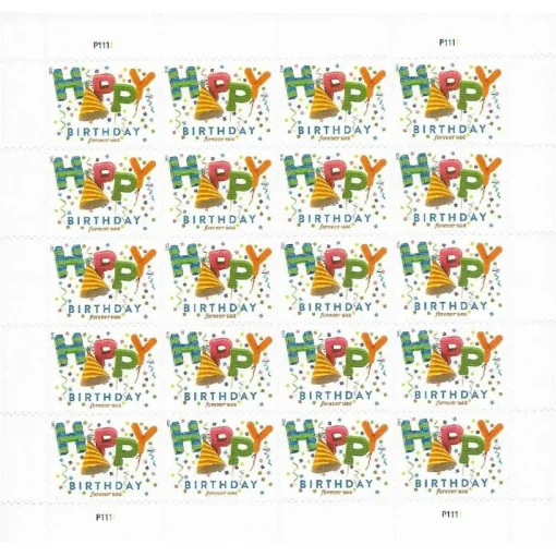 Forever Stamps Happy Birthday Bundle Stamps Coil of 100 PCS/Roll - Image 7