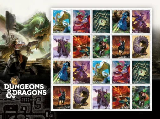 Forever Stamps Dungeons & Dragons 2024 Stamps Coil of 100 PCS/Roll