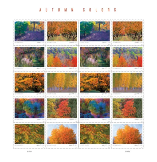 Forever Stamps Autumn Colors 2024 Stamps Coil of 100 PCS/Roll