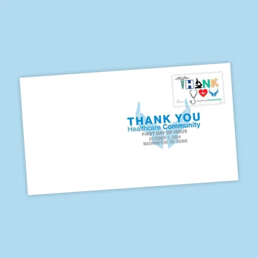 Forever Stamps Thank You, Healthcare Community 2024 Stamps Coil of 100 PCS/Roll - Image 4