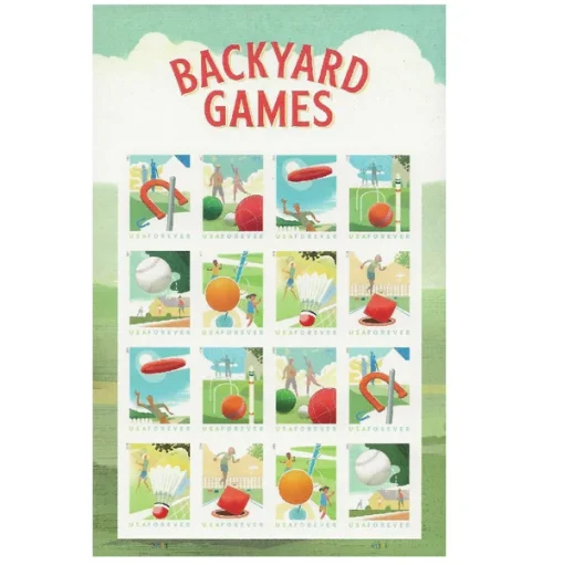 Forever Stamps Backyard Games 2021 Stamps Coil of 100 PCS/Roll - Image 3