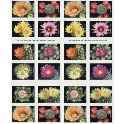 Forever Stamps Cactus Flowers 2019 Stamps Coil of 100 PCS/Roll - Image 3