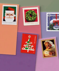 Forever Stamps Merry Christmas Bundle 2012-2021 Stamps Coil of 100 PCS/Roll