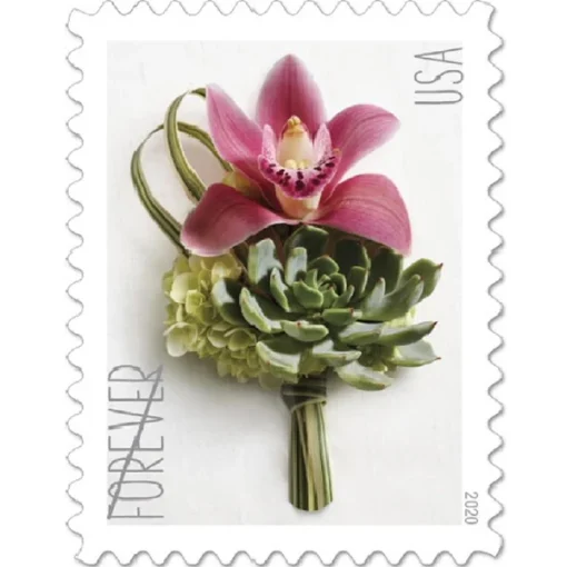 Forever Stamps Contemporary Boutonniere 2020 Stamps Coil of 100 PCS/Roll
