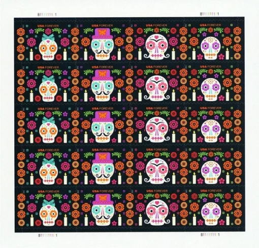 Forever Stamps Day of the Dead 2021 Stamps Coil of 100 PCS/Roll - Image 3