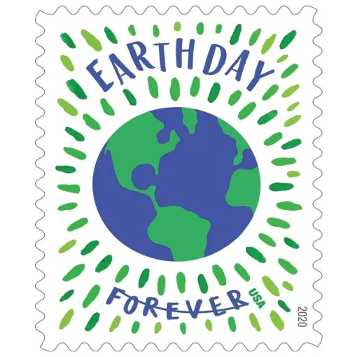 Forever Stamps Earth Day 2020 Stamps Coil of 100 PCS/Roll