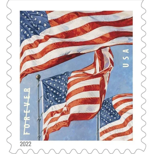 Forever Stamps Flag 2022 Booklet Stamps Coil of 100 PCS/Roll