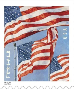 Forever Stamps Flag 2022 Roll Stamps Coil of 100 PCS/Roll