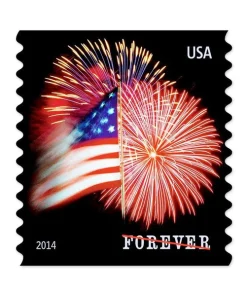 Forever Stamps Flag Fireworks 2014 Stamps Coil of 100 PCS/Roll