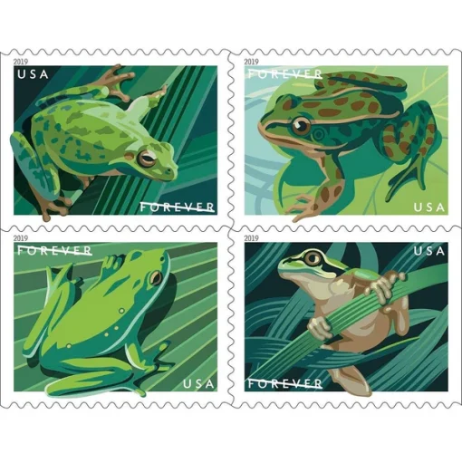 Forever Stamps Frogs 2019 Stamps Coil of 100 PCS/Roll