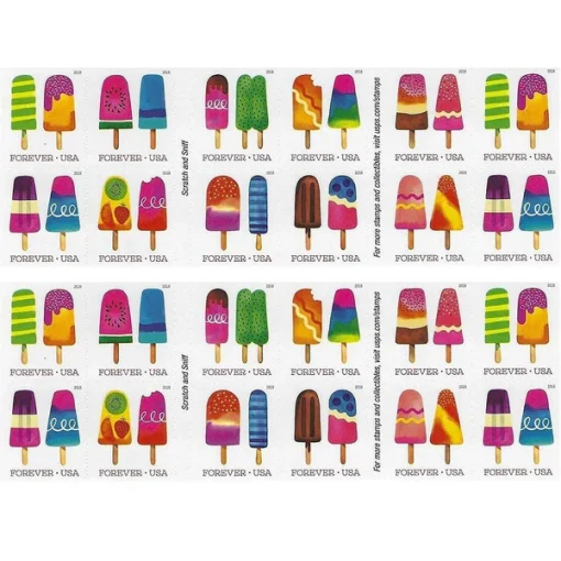 Forever Stamps Frozen Treats 2018 Stamps Coil of 100 PCS/Roll - Image 3