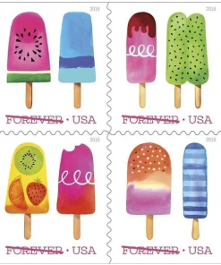 Forever Stamps Frozen Treats 2018 Stamps Coil of 100 PCS/Roll