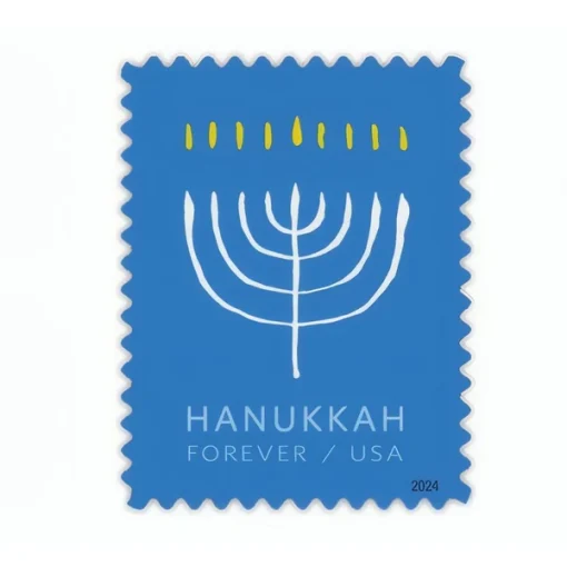 Forever Stamps Hanukkah 2024 Stamps Coil of 100 PCS/Roll