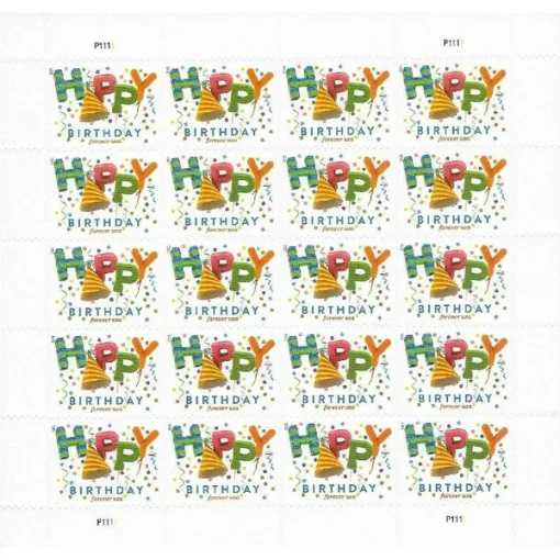 Forever Stamps Happy Birthday 2021 Stamps Coil of 100 PCS/Roll - Image 3